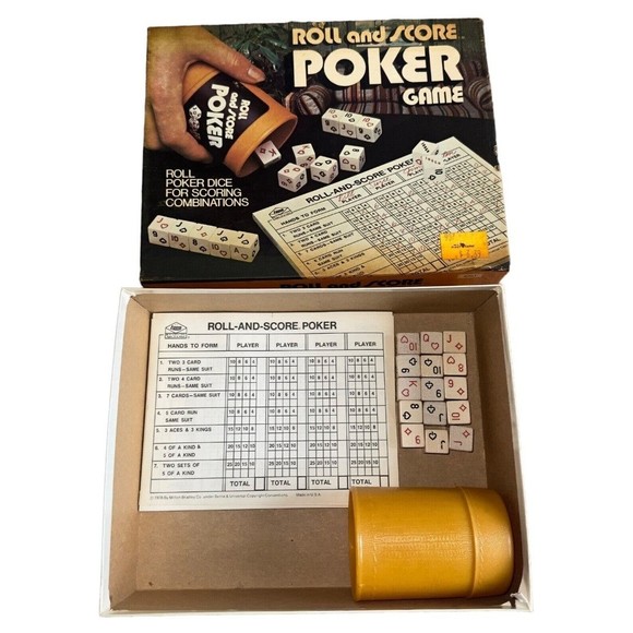 Roll And Score Poker Game ES Lowe 1977 Vintage Poker Game - Picture 1 of 12